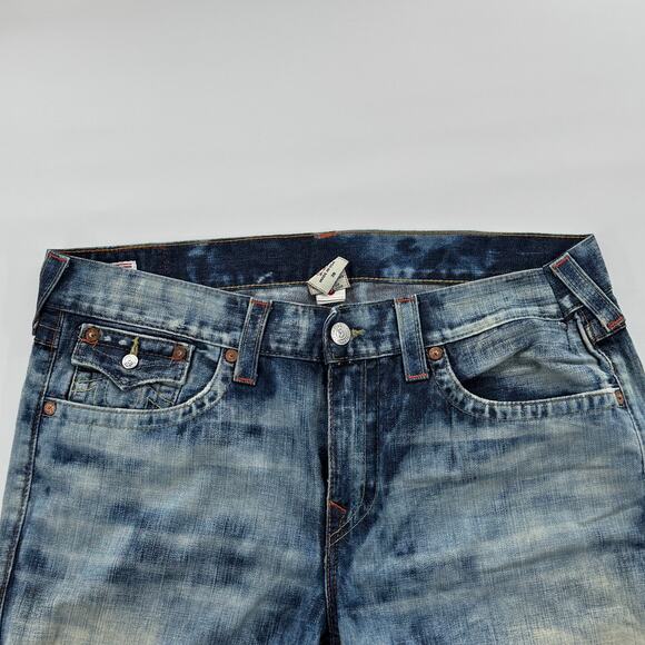 True Religion Blue Straight Men's Jeans - Picture 3 of 10